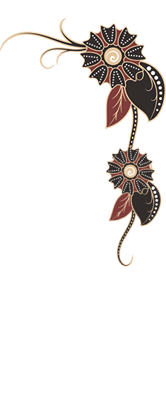 Dekorasi Bunga Sudut Kanan Atas