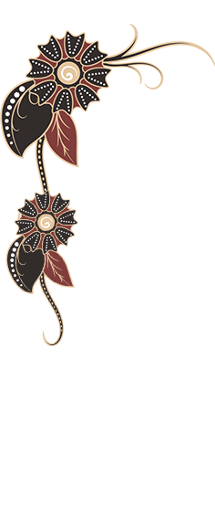 Dekorasi Bunga Sudut Kiri Atas