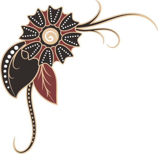 Dekorasi Bunga Sudut Kanan Bawah