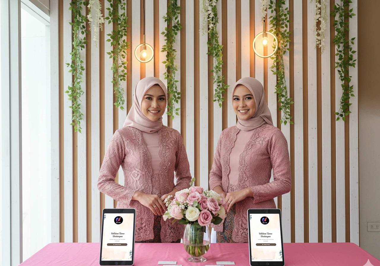 Proses check-in tamu digital