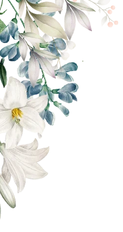 Dekorasi Bunga Sudut Kiri Atas