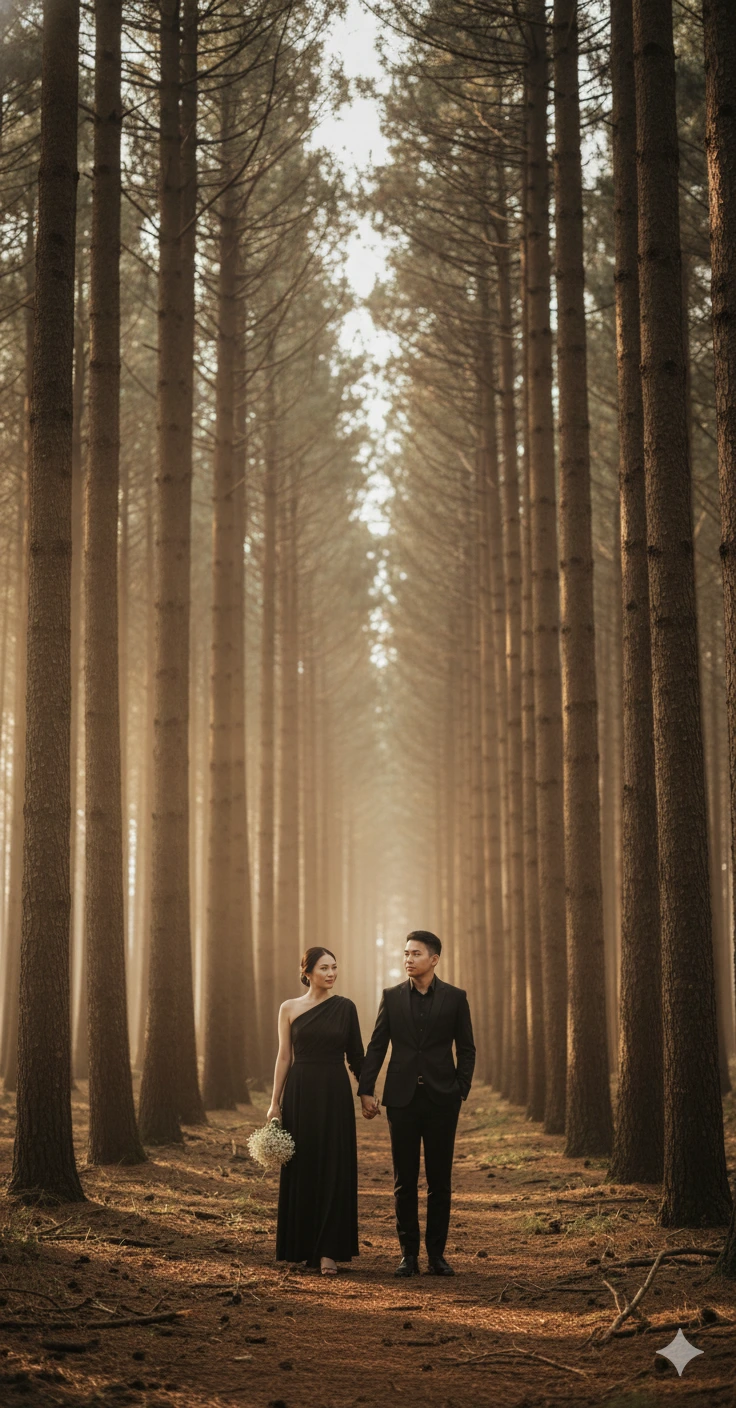 Foto galeri 4: Pasangan di alam terbuka.